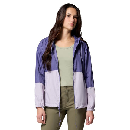 Columbia Women's Flash Forward II Windbreaker, Stormwatch/Lavender Pearl, XXL