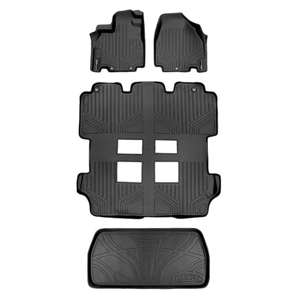 Juego de alfombrillas MAXLINER de 3 filas y revestimiento de carga negro para Honda Odyssey 2011-2017