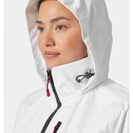 Helly Hansen Women's W Crew Hooded Jacket 2.0, White, S