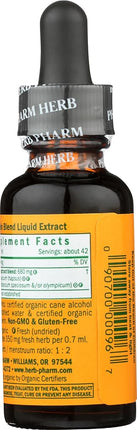 Herb Pharm Certified Organic Mullein Blend Extract for Respiratory System Support - 1 Ounce