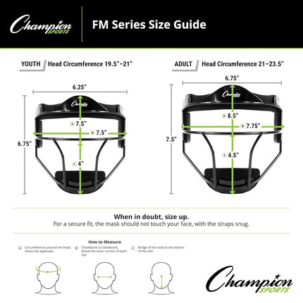 Champion Sports FMAPR Softball Fielder's Face Mask, Purple
