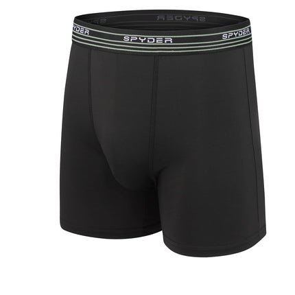 Spyder Mens Boxer Briefs 5 Pack Poly Spandex Performance Boxer Briefs Underwear, Black/Light Green/Dark Grey/Green/Black, M
