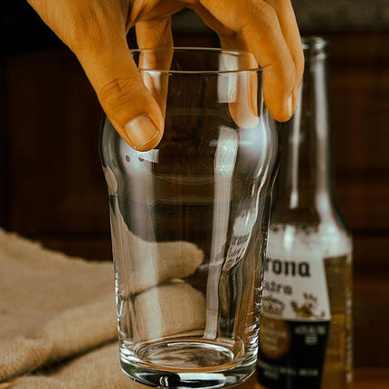 Pint Glasses, 20oz British Beer Glasses, Classic Craft Beer Glasses, Premium Beer Glasses Set of 2, Pub Beer Glasses, Unique Design Beer Glasses, Easy to