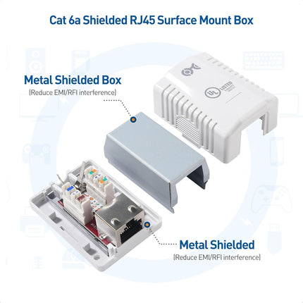 Cable Matters 5-Pack Cat 6a Shielded RJ45 Ethernet Network Adapter