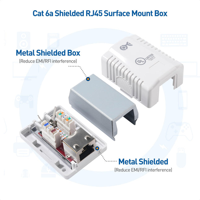 Cable Matters 5-Pack Cat 6a Shielded RJ45 Ethernet Network Adapter