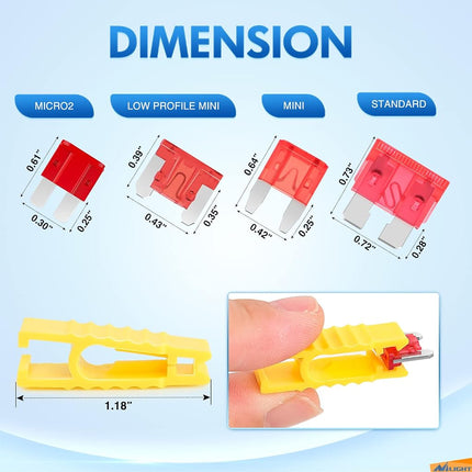 Nilight 372 PCS Car Fuses Assortment Kit Standard Mini LP Mini Micro2 Blade Fuse ATO ATC APS ATS APR 2A 5A 7.5A 10A 15A 20A 25A 30A 35A Replacement Fuses for Cars Trucks RVs