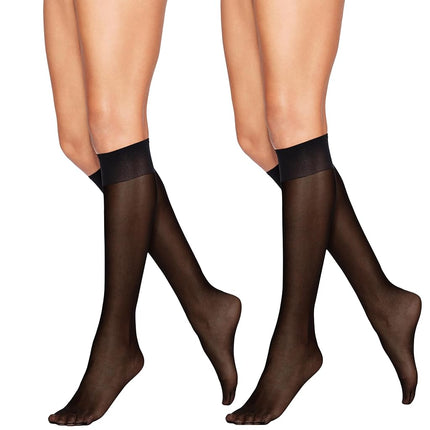 Hanes Women's Alive Full Support Knee Highs, Jet, One size