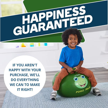 Flybar Hopper Ball for Kids, Inflatable Bouncy Ride-On Ball w/Handle for Indoor & Outdoor Active Play, Includes Pump, Jump Toy for Boys & Girls, Supports Up to 165 lbs, Ages 3+, 18-Inch, Small