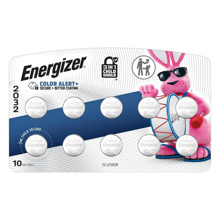 Energizer 2032 Batteries (10 Pack), 3 V Lithium Ba
