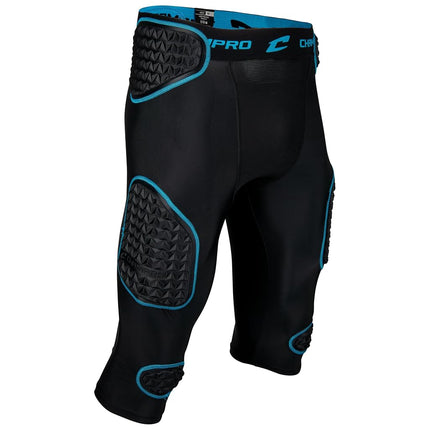 Champro Bull Rush Children's Belt 7 Pads Black/Blue Optic Size XL