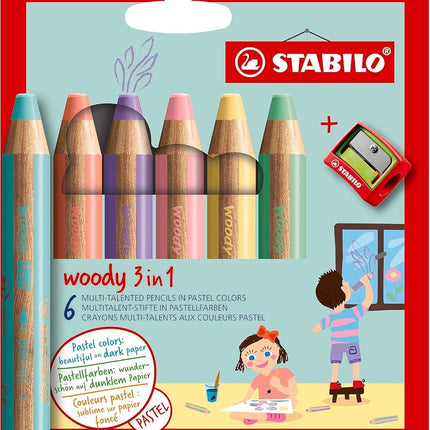 STABILO Multi-Talented Pencil woody 3 in 1 - Pack 