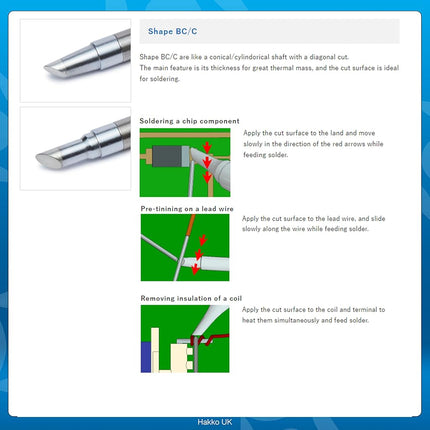 HAKKO T15-BC2 Bevel Soldering Tip,2.0mm