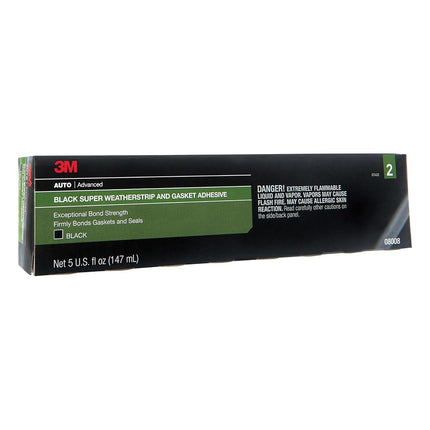 3M 08008 Black Super Weatherstrip Adhesive Tube - 5 oz.
