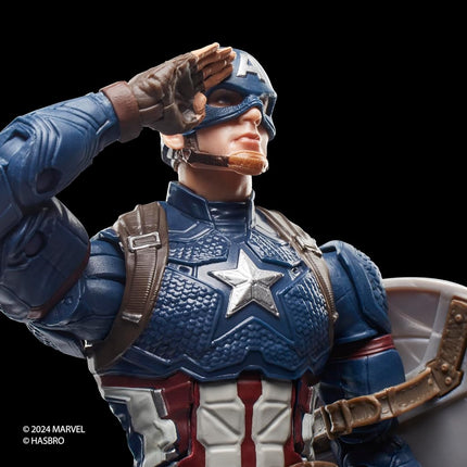 Marvel Legends Series Captain America, Avengers: Endgame Collectible 15-cm Action Figure, Red, White, Blue