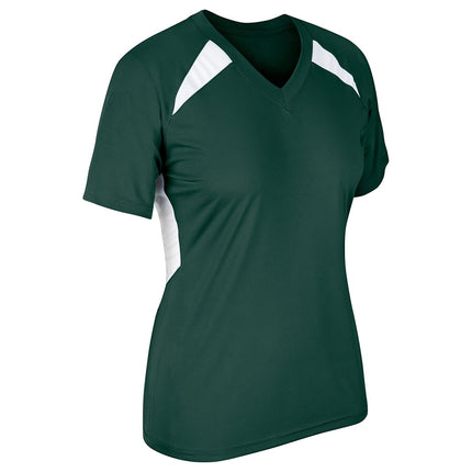 CHAMPRO Women's Check Fastpitch Softball Jersey, Forest Green, White, XX-Large
