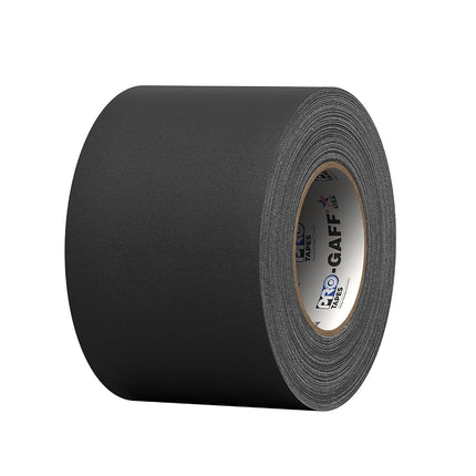4" Width ProTapes Pro Gaff Premium Matte Cloth Gaffer's Tape with Rubber Adhesive, 11 mils Thick, 55 yds Length, Black (Pack of 1)