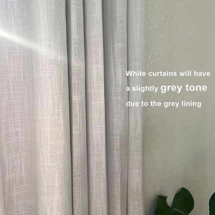 Vision Home White Pinch Pleated Full Blackout Curtains Thermal Insulated Window Curtains 108 inch for Living Room Bedroom Room Darkening Pinch Pleat Drapes with Hooks Back Tab 2 Panel 40" Wx108 L