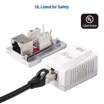 Cable Matters Paquete de 5 Adaptadores de Red Ethernet RJ45 Blindados Cat 6a