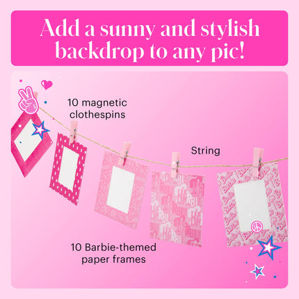 Kodak x Barbie Step Slim Wireless Instant Portable Photo Mobile Printer Gift Bundle (Signature Style)+ Barbie Camera Case, Photo Album, Sticker & Hanging Frames, 50 Stickers + Zink Paper (20 Sheets)