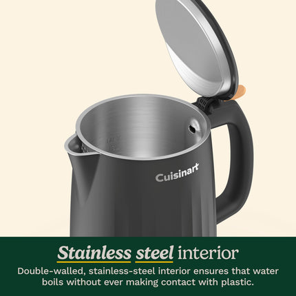 Bouilloire électrique Cuisinart Soho 1 litre à double paroi, noire