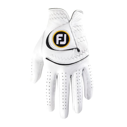 FootJoy Men's StaSof Golf Glove, White, Medium, Worn on Right Hand