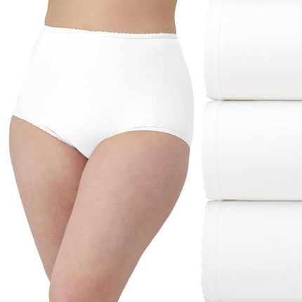 Bali Womens Skimp Skamp Brief, 3-Pack, 9, White/Wh