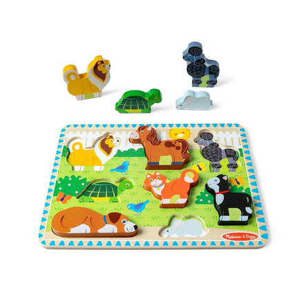 SABLON Melissa and Doug 3724 Stacking Puzzle 3-D 8 Pieces Pets Theme