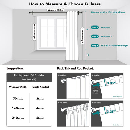 Deconovo Short Blackout Curtains for Small Windows Thermal Insulated Rod Pocket and Back Tab Curtains 42Wx45L Inch Dark Forest 2 Panels