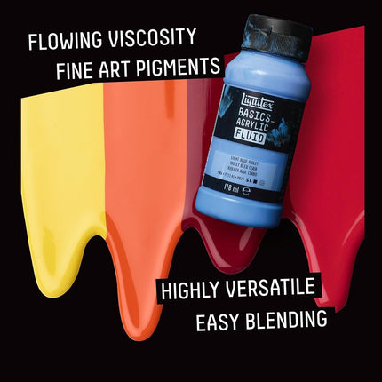 Liquitex BASICS Acrylic Fluid Paint, 118ml (4-oz) Bottle, Cadmium Yellow Light Hue