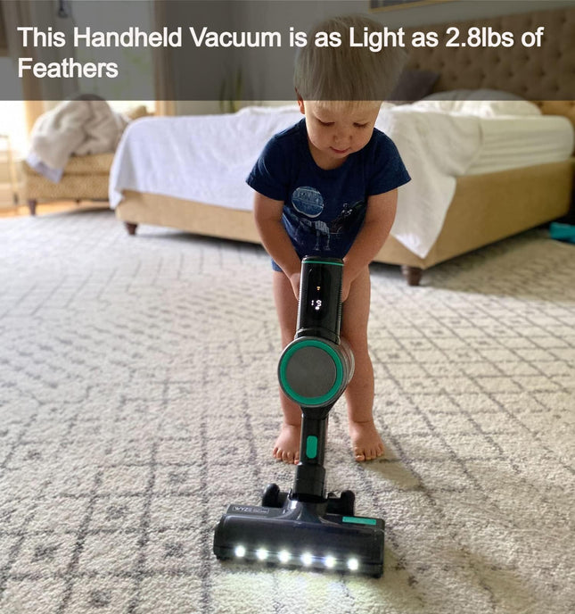 Wyze Cordless Vacuum Cleaner with 20000Pa Powerful Suction, Lightweight Stick with HEPA Filter, 300W Powerful Brushless Motor, 40mins Runtime for Home Hard Floor Carpet Pet Hair