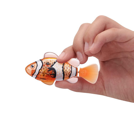 Robo Fish Series 3 Robotic Swimming Fish (Orange and Teal) electronic pet fish, summer pool toy, bath toy, (2 Pack, Orange and Teal)