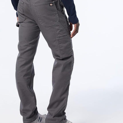 Dickies Workwear - Trousers for Men, Duck Carpenter Pants, Regular Fit, Stone Wash Grey, 40W