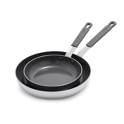 GreenPan x Bobby Flay Stainless Steel 8” & 10” Fry