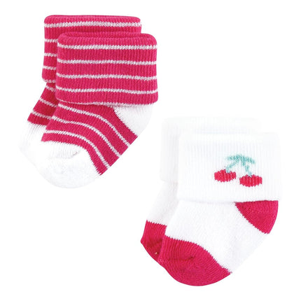 Hudson Baby Unisex Baby Cotton Rich Newborn and Terry Socks, Fruity, 0-6 Months, Fruity, 0-6 Months