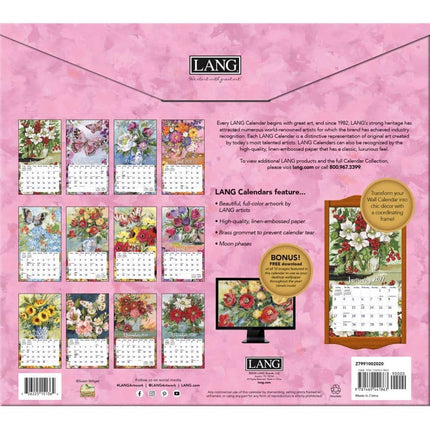 2027 Calendar LANG Gallery Florals Deluxe Wall 27991002020