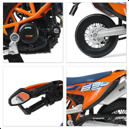 Risopen 1:12 Dirtbike Model Motorcycle Toy Compatible for KTM 690 SMCR