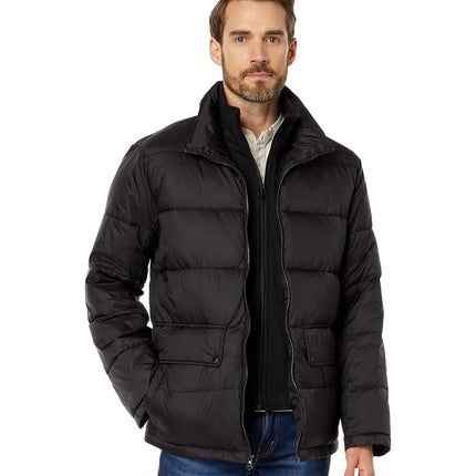 Cole Haan Puffer Jacket Men Can Layer Over Fall and Winter Clothes, Black, M