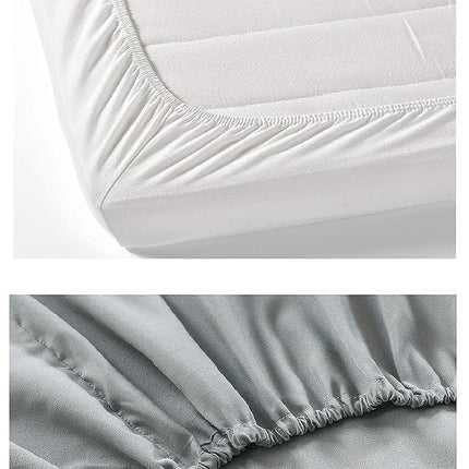 Juego de sábanas de microfibra de lujo Elegant Comfort 1500 de calidad de hotel, 4 piezas - Resistente a las arrugas, sábana bajera con elástico en todo el contorno, bolsillo profundo de hasta 16", RV Short Queen, dorado