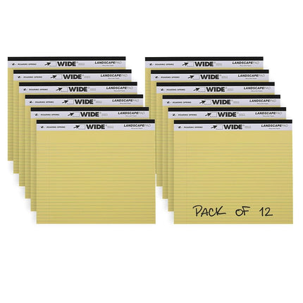 ROARING SPRING Wide Landscape Legal Pad, Canary Ye