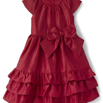 Gymboree Baby Girls' One Size and Toddler Short Sleeve Dressy Dresses Seasonal, Royal Red, 12-18 Months
