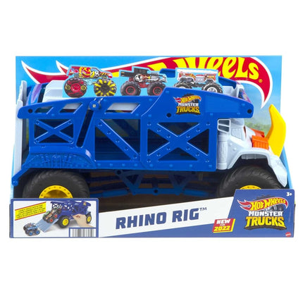 Hot Wheels Monster Trucks Rhino Rig Toy Hauler, Large-Scale Vehicle