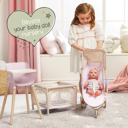 LullaBaby Baby Doll Nursery Playset with 14-Inch Doll, Stroller