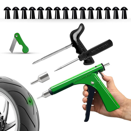 Grand Pitstop Tire Puncture Repair Kit with 15 Mus