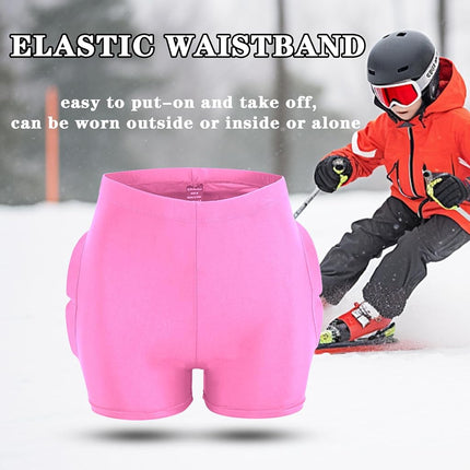 WEWAYSTEP Kids Butt & Hip Padded Shorts for Skating,Youth Hip Protection Pads Figure Skating Shorts Crash Butt Pads for Tailbone & Butt (Green, Large)