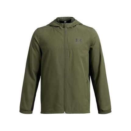Under Armour Boys Rival Woven Jacket Green M
