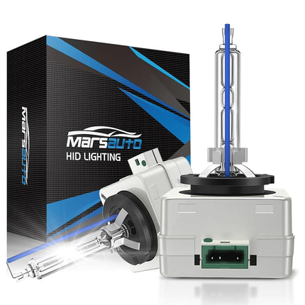 Marsauto D1S HID Headlight Bulb H1 Series 6000K Xenon HID OEM Factory Headlight Replacement Diamond White, 2 Pack