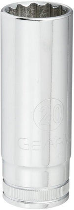 Gearwrench 80817 Socket, 12 Point, 1/2" Drive, 20 mm Deep