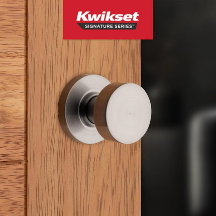 Kwikset 97200-890 Pismo Hallway/Closet Door Knob, Satin Nickel