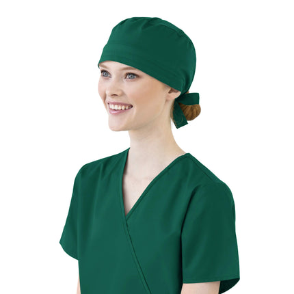 WonderWink Men's Unisex Tie Back Scrub Cap, Hunter