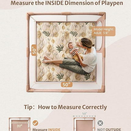 Blissful Diary Baby Play Mats for Floor, 127×127cm Crawling Mat, Thicken Soft Padding Foam Playmats for Babies and Toddlers Infants, Foldable and Machine Washable, Earth Tones Design